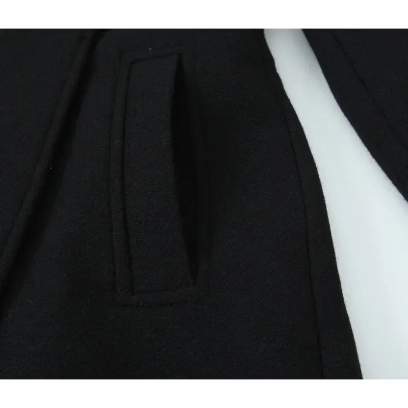 Elegant Black Wool Coat
