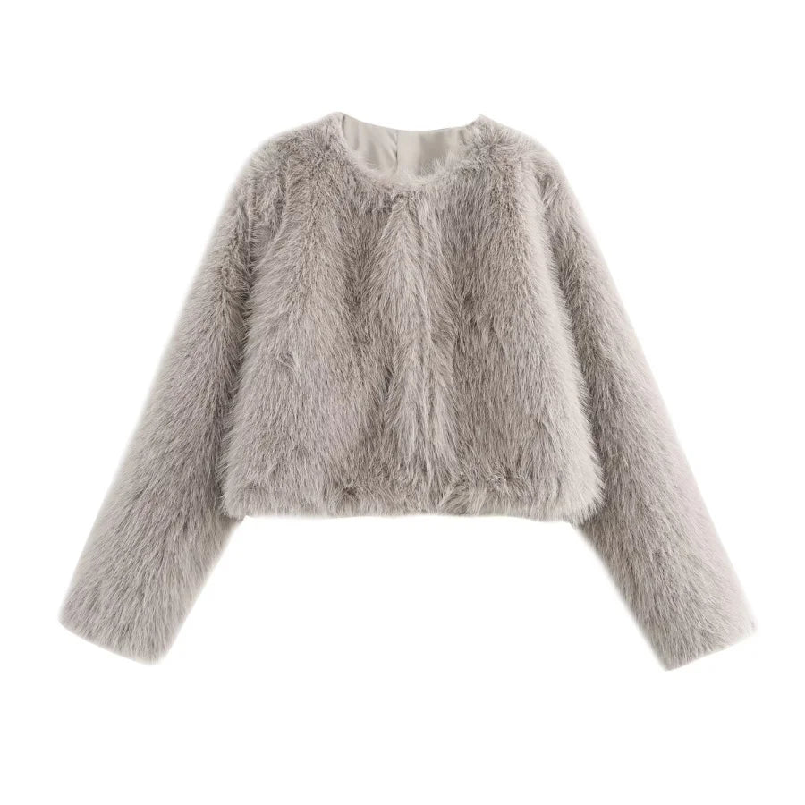 Women’s Faux Fur Slim Jacket