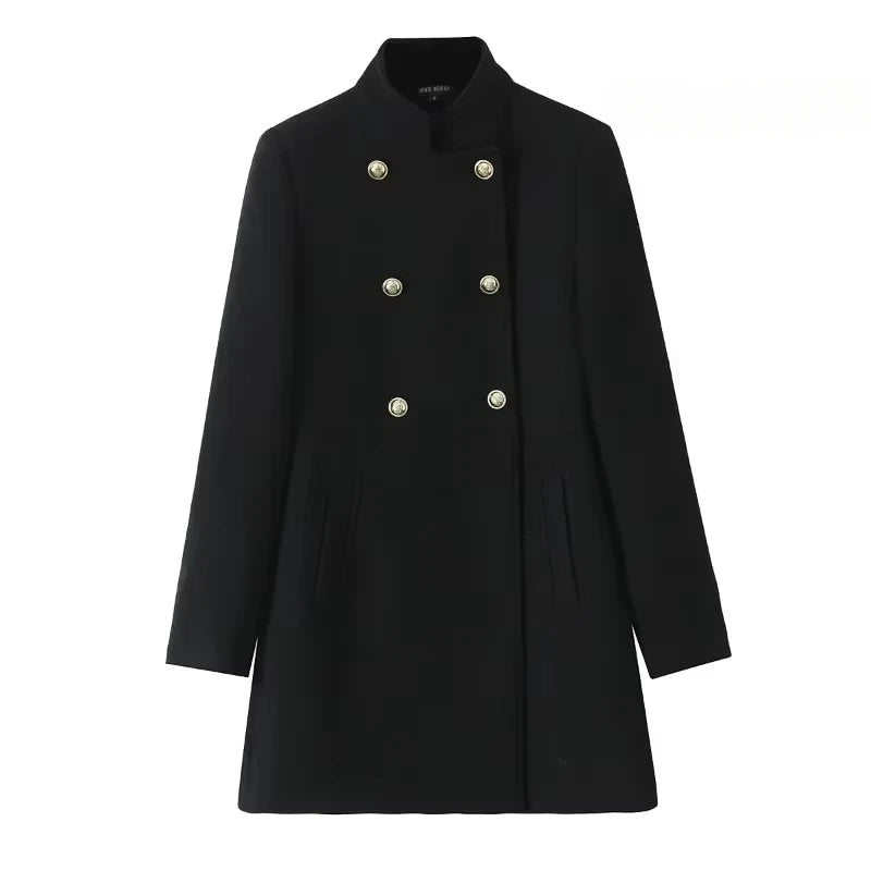 Elegant Black Wool Coat
