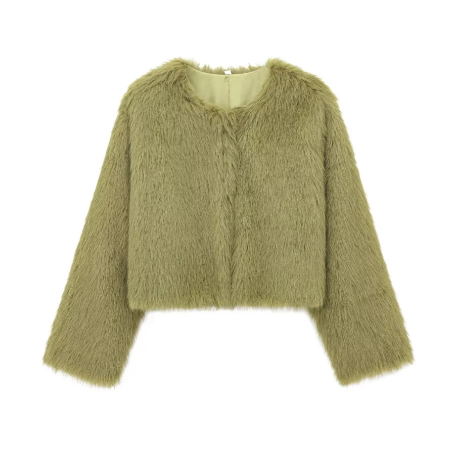 Women’s Faux Fur Slim Jacket