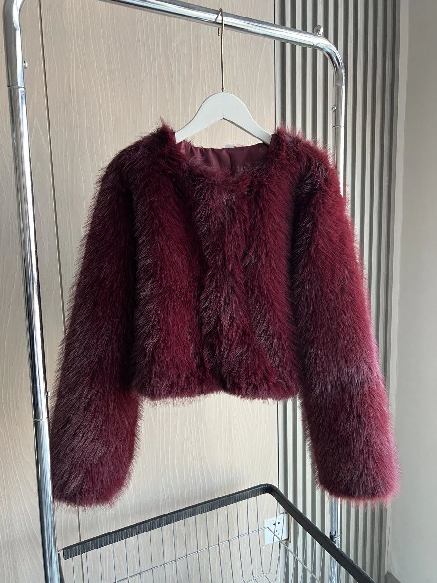 Women’s Faux Fur Slim Jacket