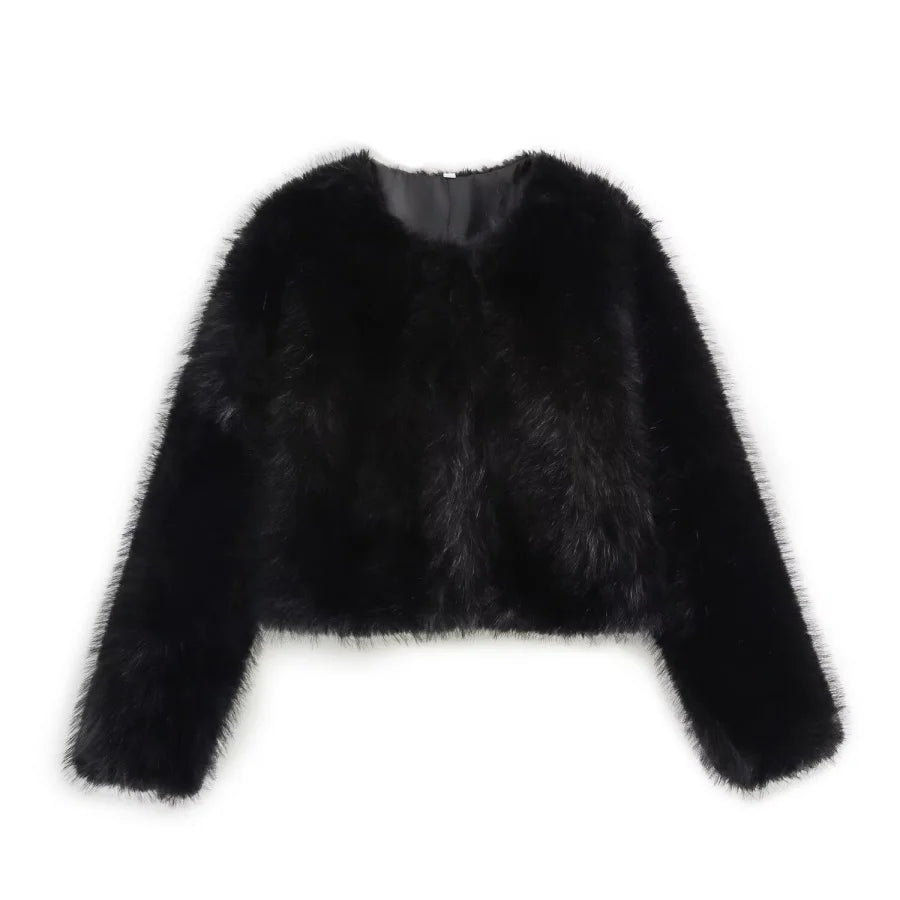 Women’s Faux Fur Slim Jacket