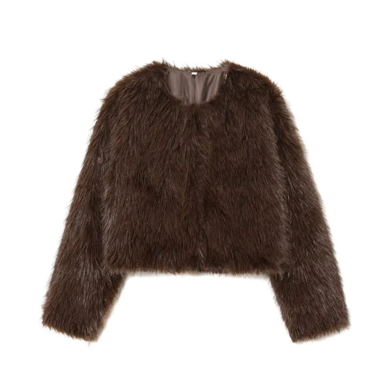 Women’s Faux Fur Slim Jacket