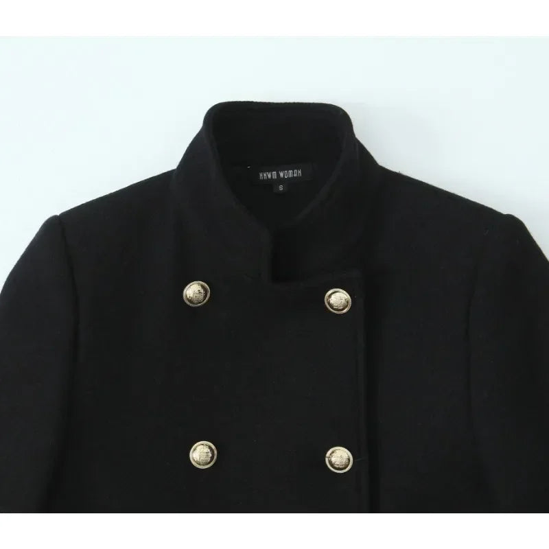 Elegant Black Wool Coat