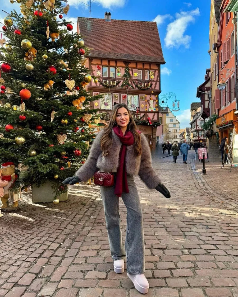 Women’s Faux Fur Slim Jacket
