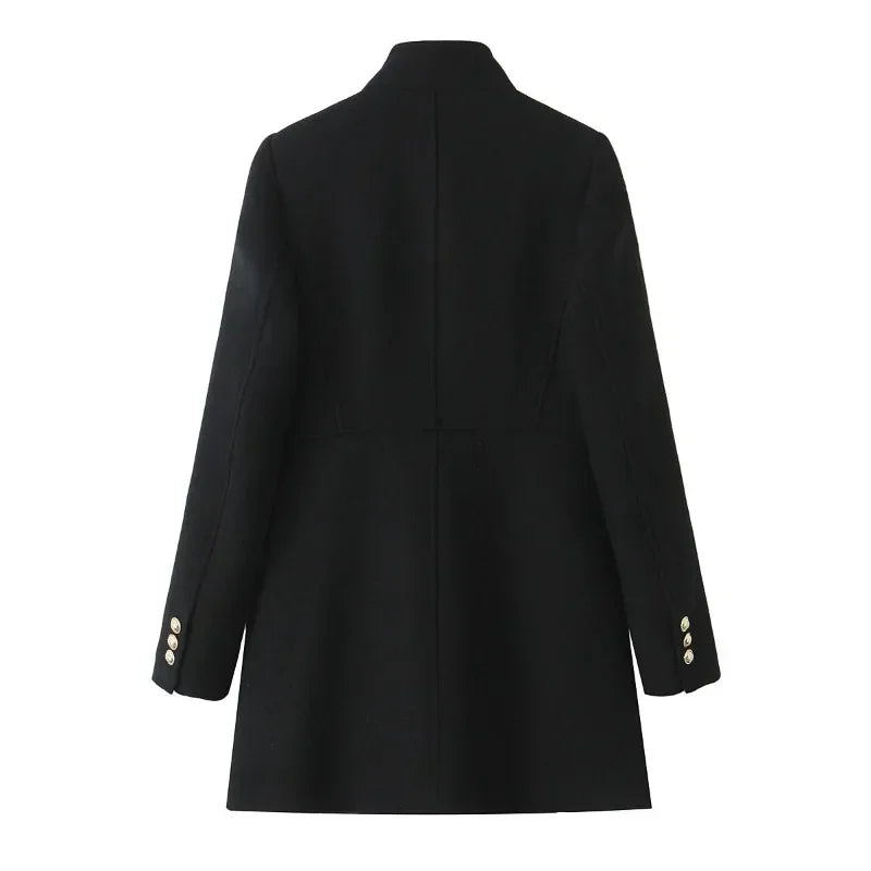 Elegant Black Wool Coat