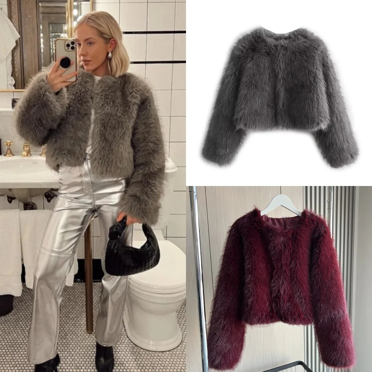 Women’s Faux Fur Slim Jacket
